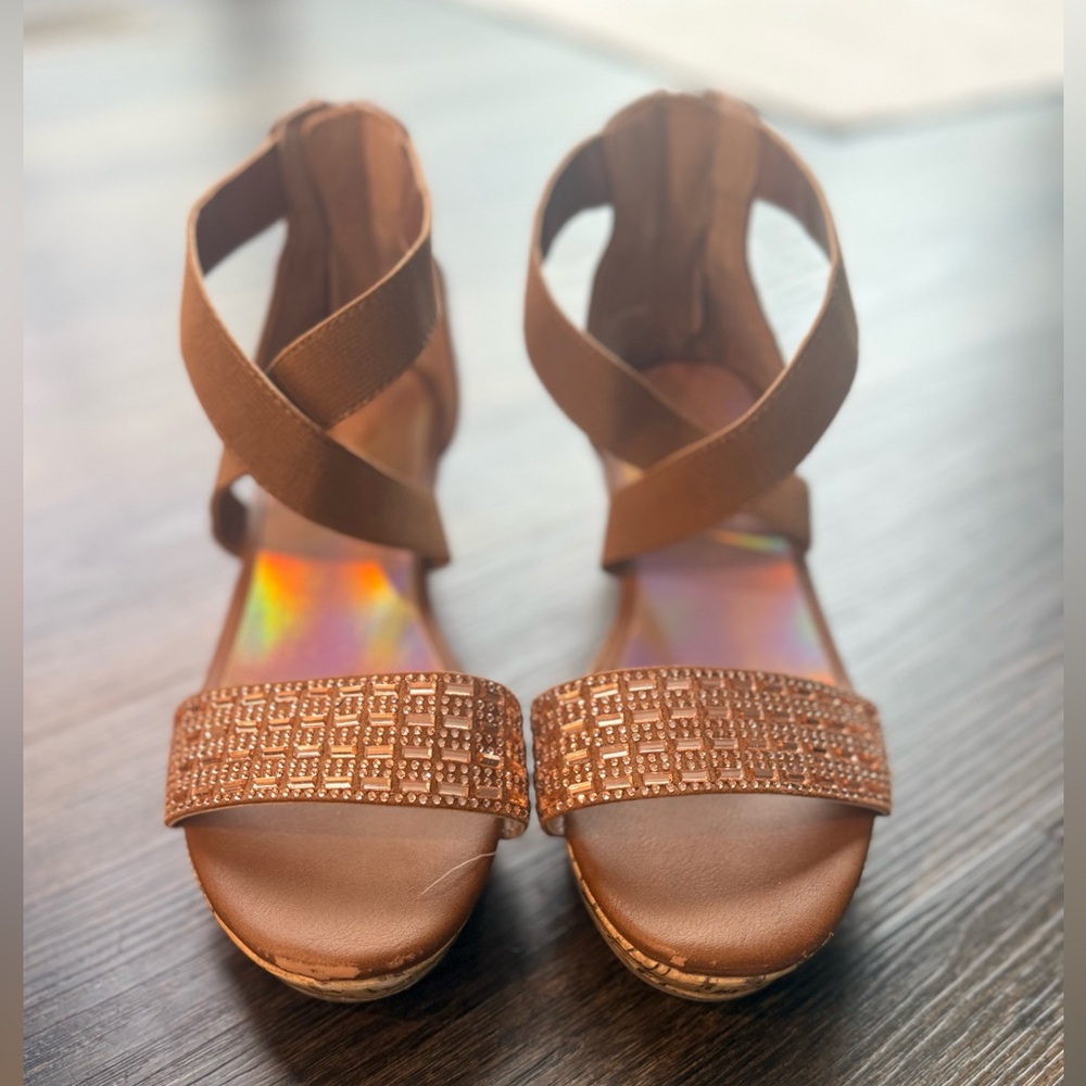 Justice Brown Strappy Dress Shoes
